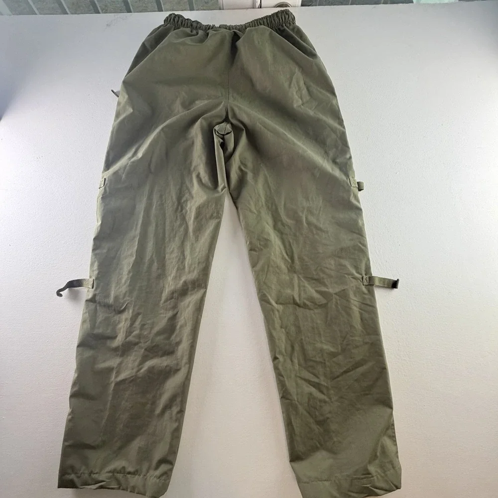 Athletic Works Pants Mens Medium Green Hiking Track Cargo Outdoor Techwear Fish